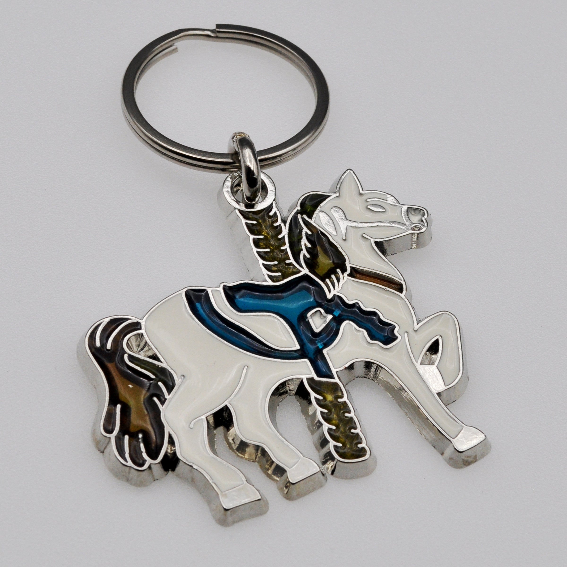 Carousel Horse Stained Glass Key Chain