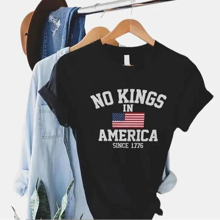 Anti MAGA Protest Shirt,No Kings In America Tee,Pro Democracy Tshirt,Liberal Political Gift,Fourth Of July Shirt,Patriotic Freedom Tee, 4th of july outfits for women, 4th of july, 4th of july shirt, 4th of july shirt for women, t shirts for men