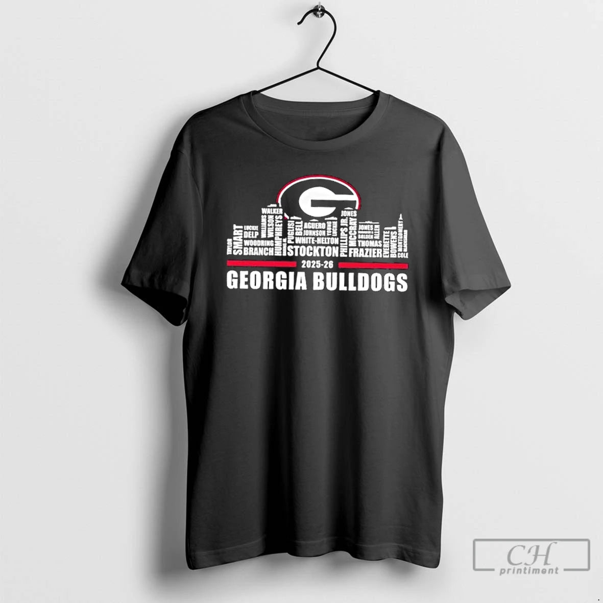 Classic 2025 26 Georgia Bulldogs All Names City Skyline