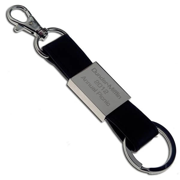 Faux Leather Strap with Clip and Keyring - PERSONALIZED