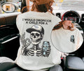 [Up To 5XL] Beer Shirt, Skeleton Beer Shirt, Funny Beer Shirt, Gift for Her, Gift for Him, Trendy Graphic Beer Shirt, Halloween Gifts,