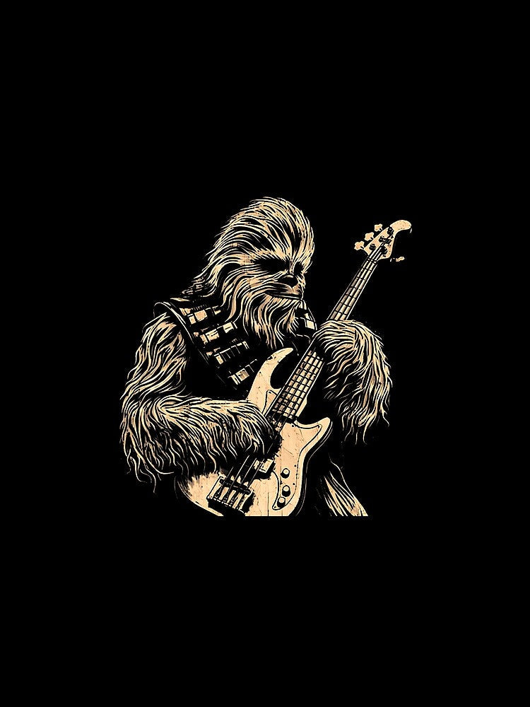 Chewie Playing Bass Guitar Funny Meme Chewie Cute Chewie by elihletoriong Unisex T-shirt, Sweatshirt, Hoodie, Long Sleeve Tee