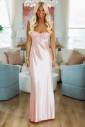 Pink Lace Maxi Dress - Pink