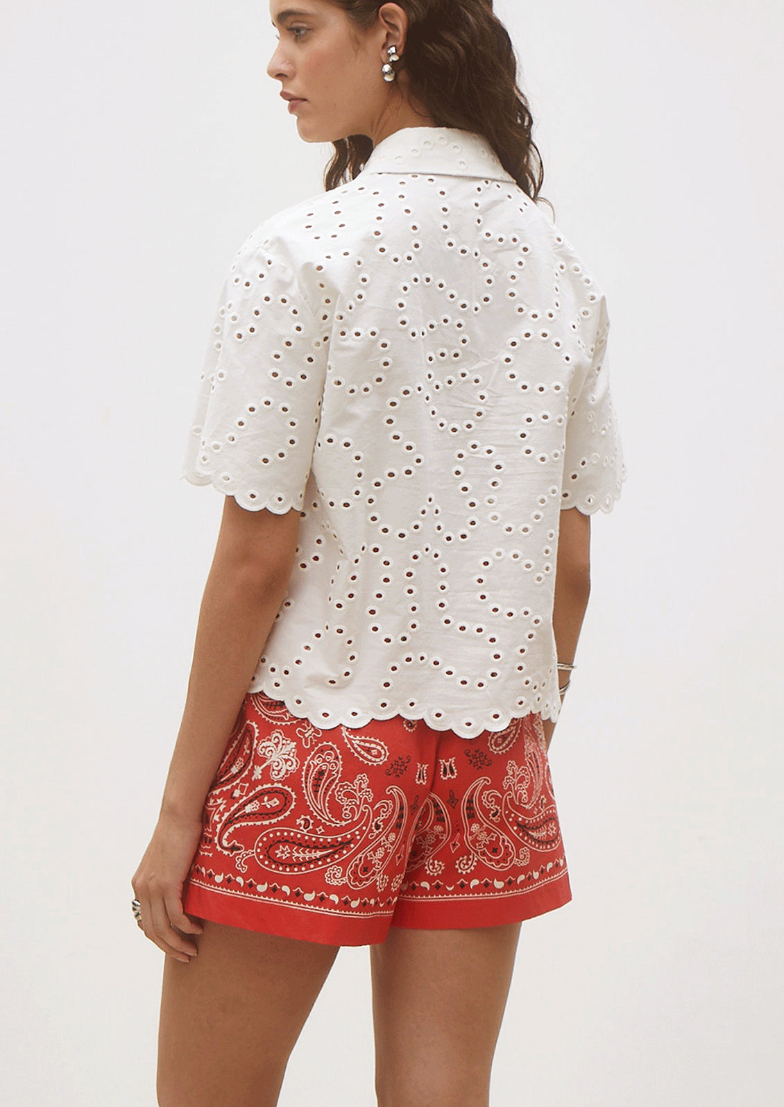Lenka Eyelet Short Sleeve Shirt