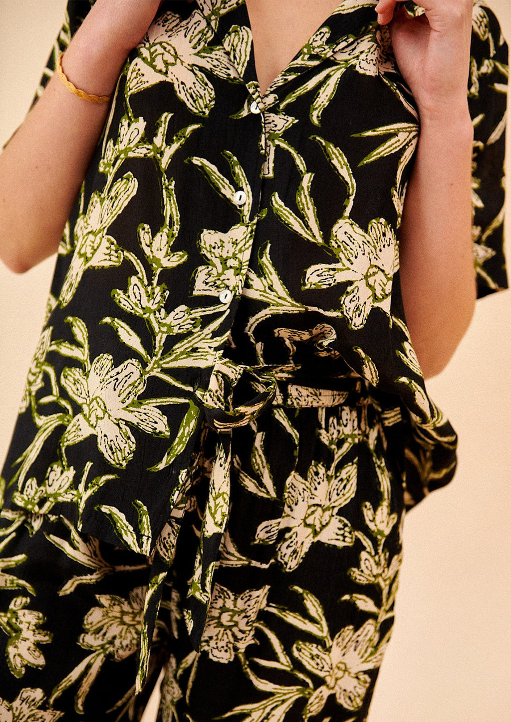 Plumeria Printed Shirt