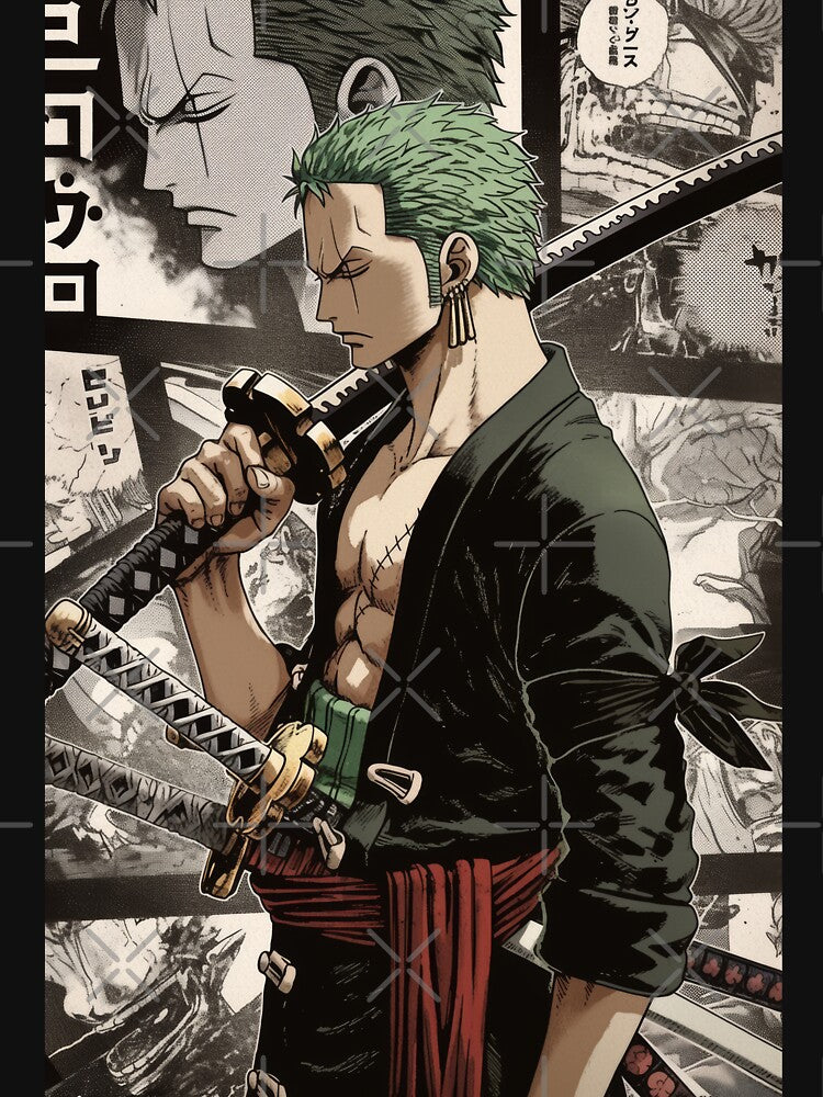 Zoro Manga Panel by AnimeArsenalPrints Unisex T-shirt, Sweatshirt, Hoodie, Long Sleeve Tee