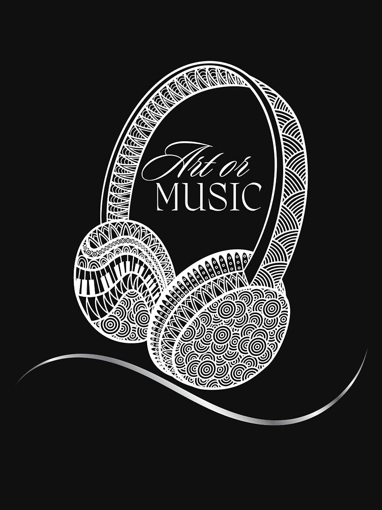 Art or Music – Creative Headphones Design for Artists and Music Lovers by Aquarius-club Unisex T-shirt, Sweatshirt, Hoodie, Long Sleeve Tee