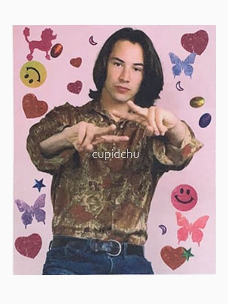 Keanu Reeves ICONIC 90s Teen Mag by cupidchu Unisex T-shirt, Sweatshirt, Hoodie, Long Sleeve Tee
