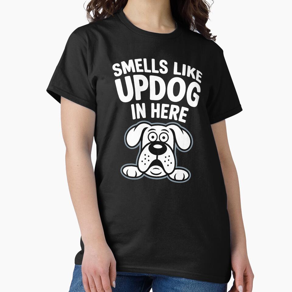 Smells Like Updog In Here – Awkward Dad Joke Sarcastic Humor by Redgiant87x Unisex T-shirt, Sweatshirt, Hoodie, Long Sleeve Tee