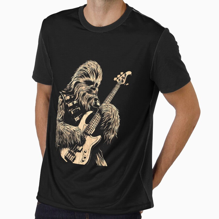 Chewie Playing Bass Guitar Funny Meme Chewie Cute Chewie by elihletoriong Unisex T-shirt, Sweatshirt, Hoodie, Long Sleeve Tee