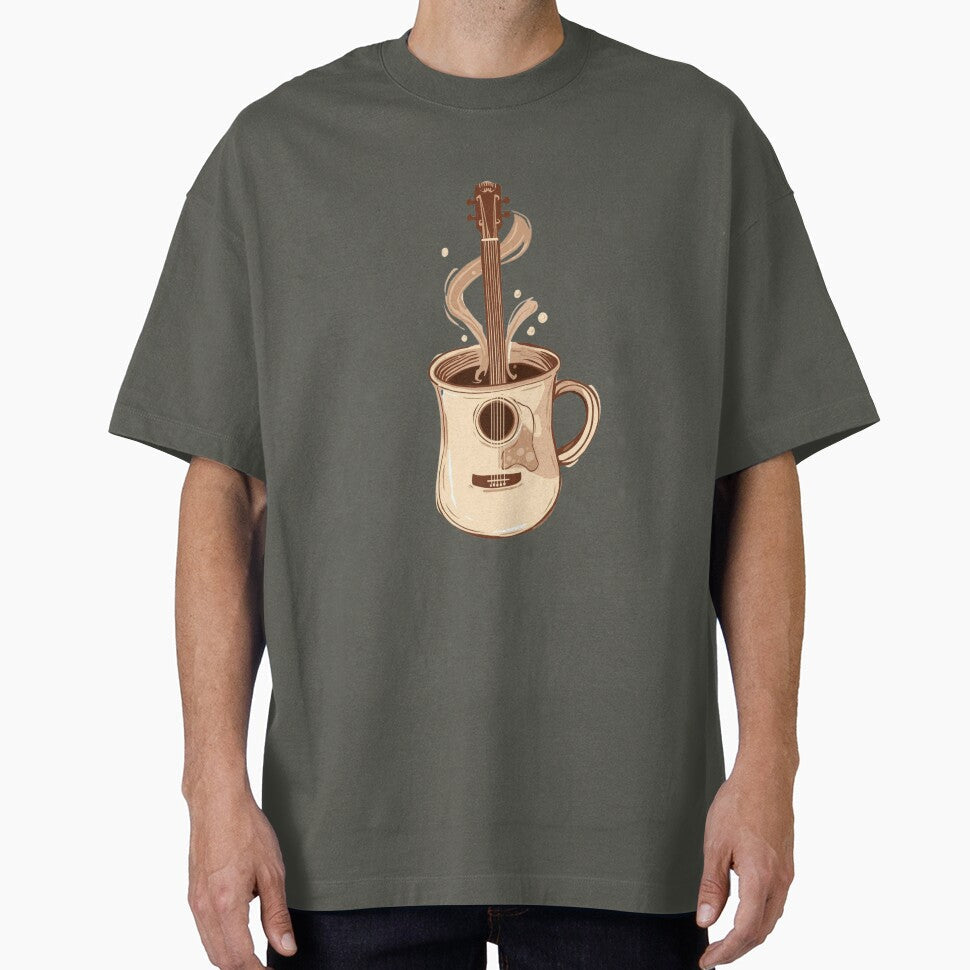 Coffee cup acoustic guitar by StormArte Unisex T-shirt, Sweatshirt, Hoodie, Long Sleeve Tee