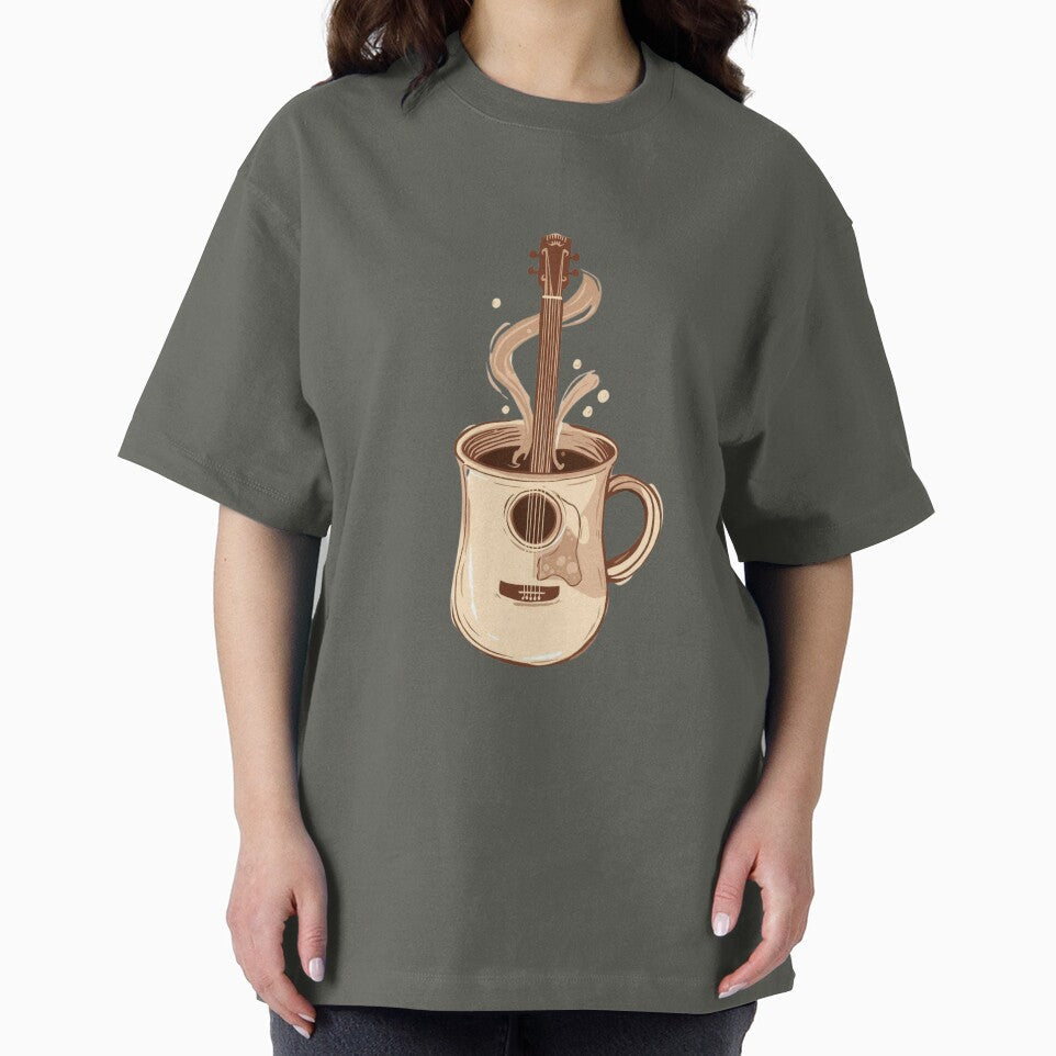 Coffee cup acoustic guitar by StormArte Unisex T-shirt, Sweatshirt, Hoodie, Long Sleeve Tee